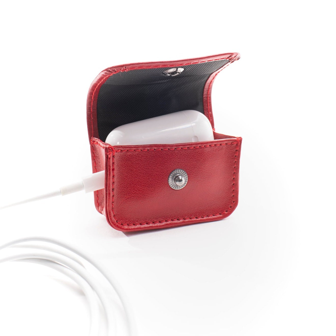Earbud Pro Case - Ruby Red - Gunmetal Toned Hardware