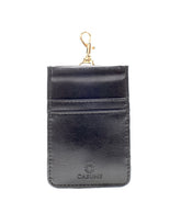 Card Case Wallet - Onyx (black) - Gold Toned Hardware